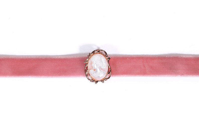 【滿額優惠】【情人節禮物】公主雕白貝粉紅貝銅鍍玫瑰金項圈項鍊 - 項鍊 - 貝殼 粉紅色