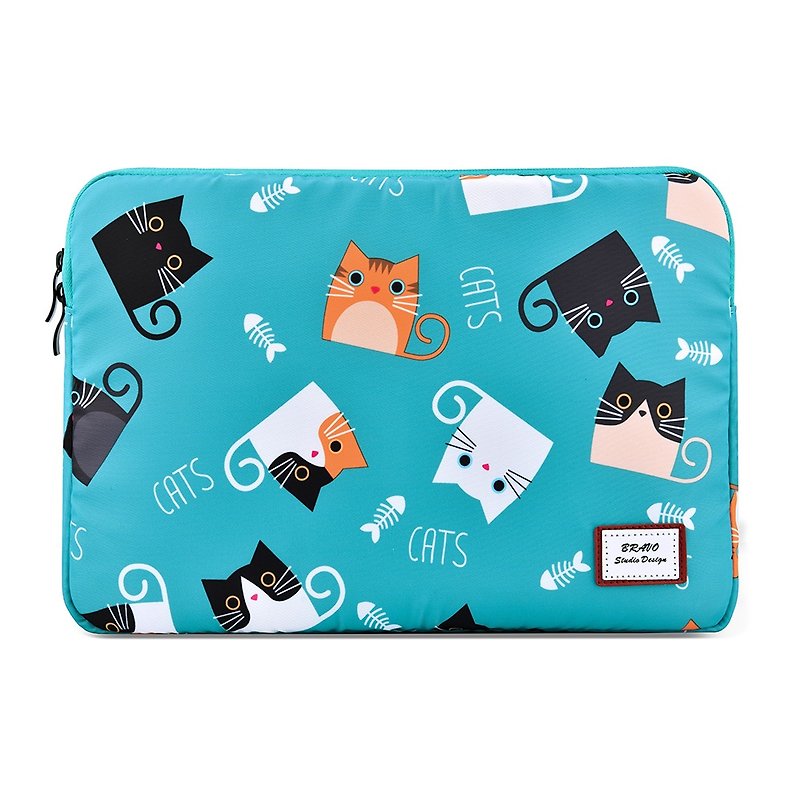 [New] Meow Star water repellent apple laptop bag laptop bag macbook / Lenovo / Asus / Dell 13-inch / 13.3-inch protective cover - Laptop Bags - Waterproof Material Green