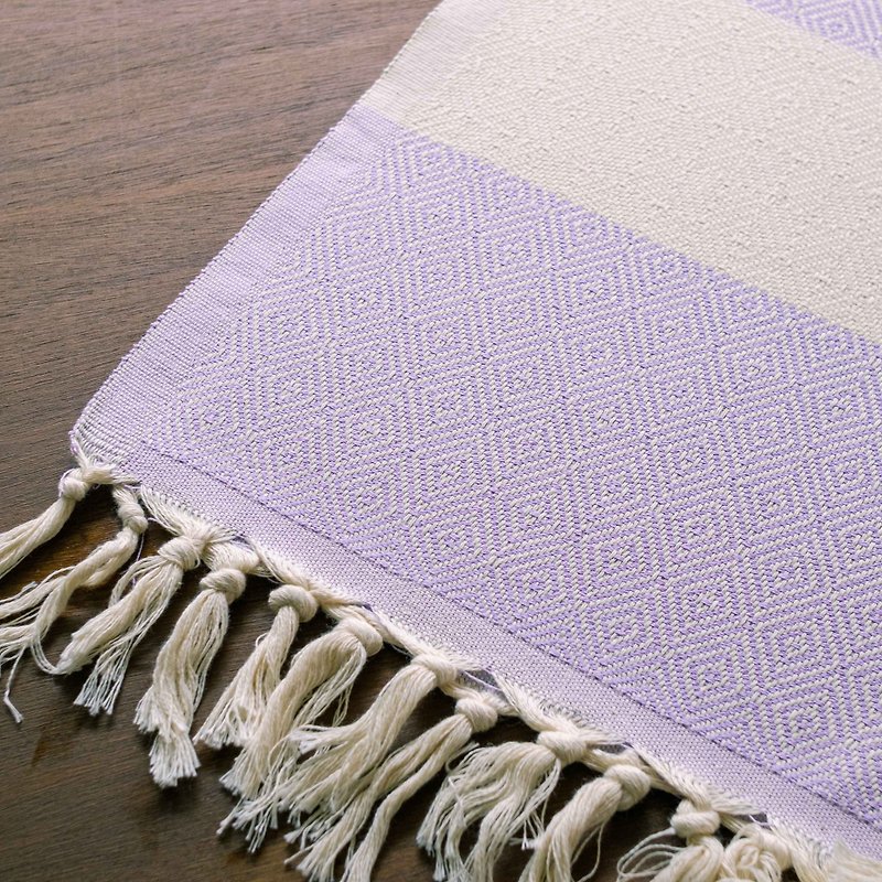 布爾丹手工織巾 - 日子-玫瑰 - 土耳其 - 絲巾 - 棉．麻 紫色