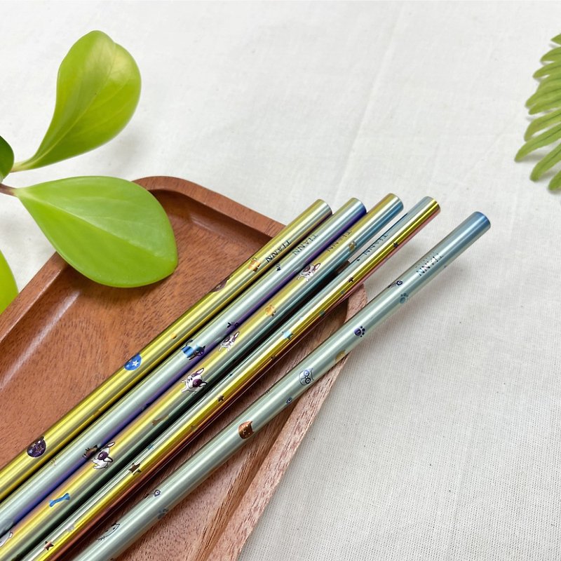 TiStraw Titanium Straw -  (8 mm) - Reusable Straws - Other Metals Multicolor