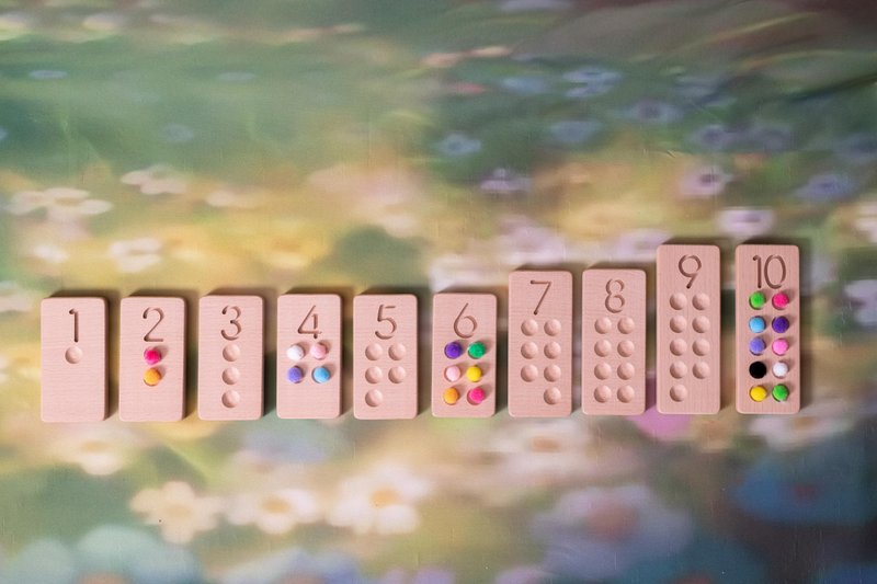Wooden Number Chart, Natural Wooden Educational Toy, Educational Toy for Kids - 寶寶/兒童玩具/玩偶 - 木頭 咖啡色