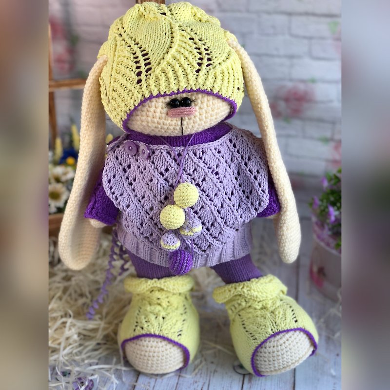 Digital Download - CHANTAL Crochet and knit outfit pattern - 編織/刺繡/羊毛氈/縫紉 - 羊毛 紫色