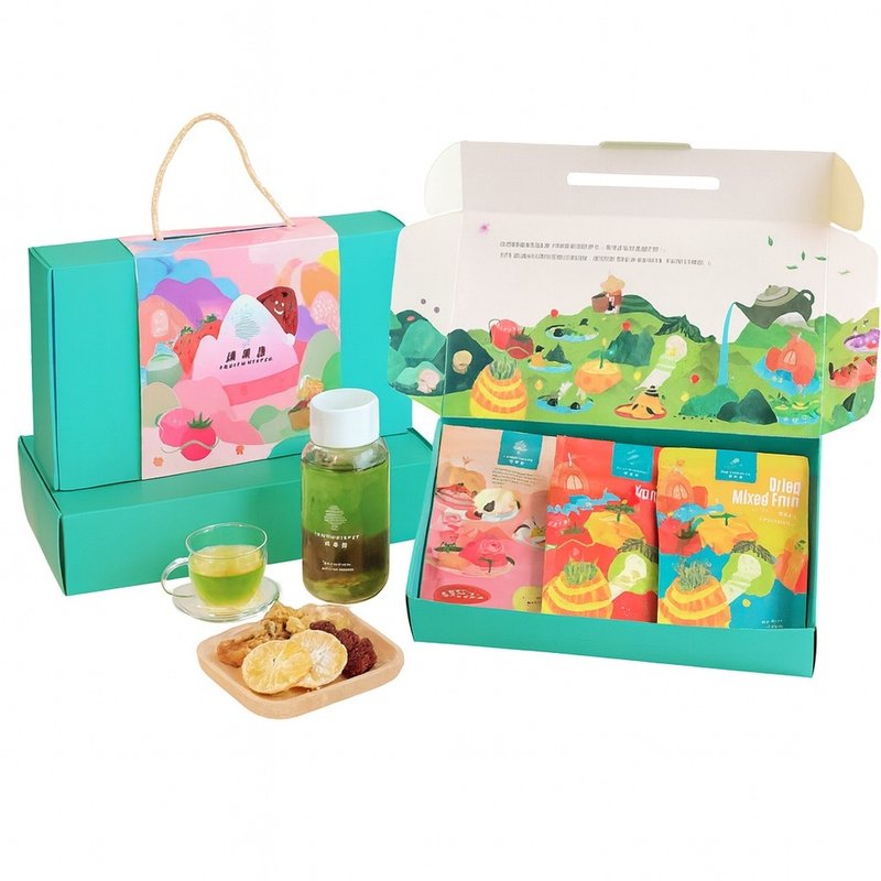 [Talk About Fruit] Festive Christmas Gift Box_3-Piece Dried Fruit Tea Set - Dried Fruits - Other Materials 