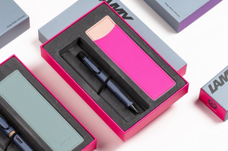 【雷雕刻字】LAMY 原子筆 單入筆套禮盒/SAFARI 2024-懸岩粉紅 - 原子筆/中性筆 - 塑膠 灰色