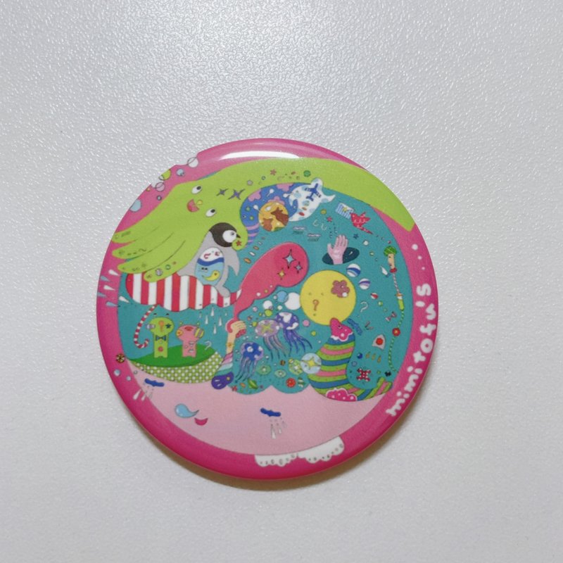 mimitofu's planet 大圓胸章 外星人3號 粉色 - 胸針 - 不鏽鋼 多色