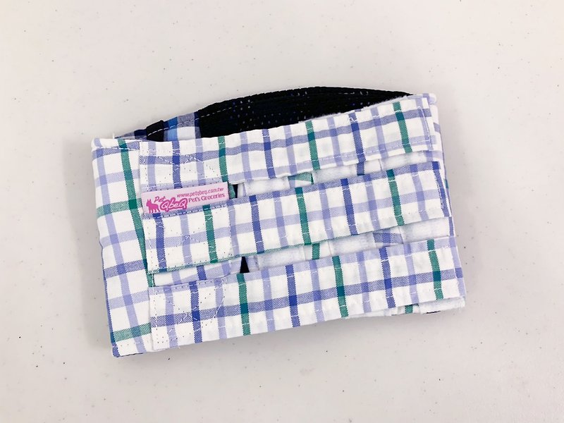 Blue plaid does not slip down courtesy with S - Clothing & Accessories - Cotton & Hemp Multicolor