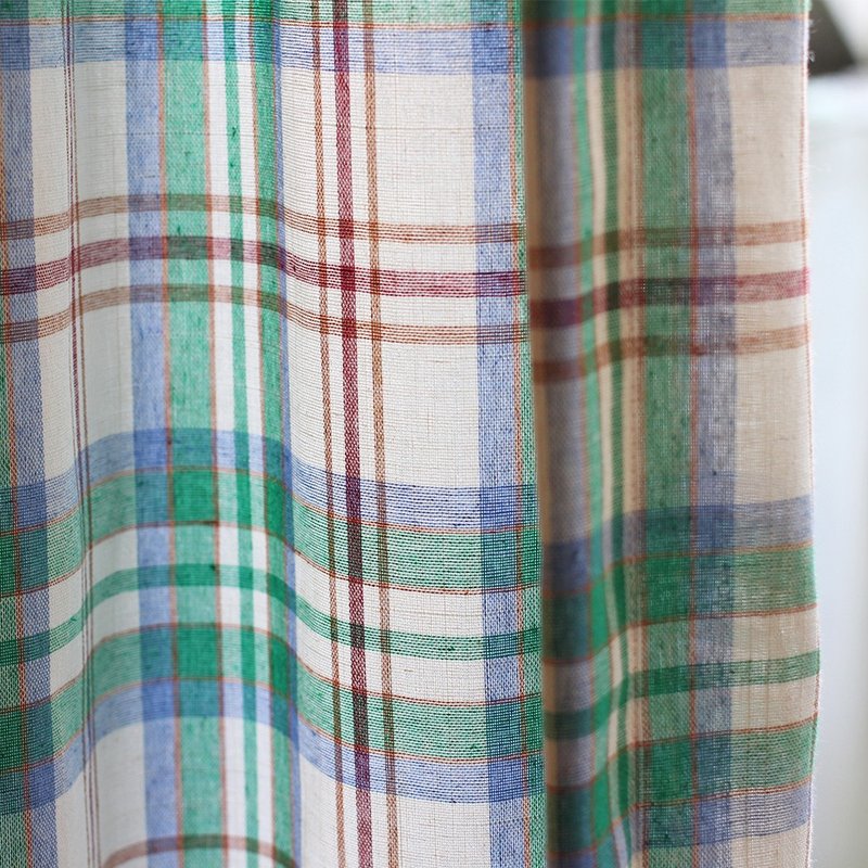 green check curtain (210cm) - 門簾/門牌 - 棉．麻 綠色
