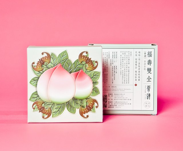 練り香水 - 桃まんじゅうとコウモリ【福壽雙全】15ml / 1個入