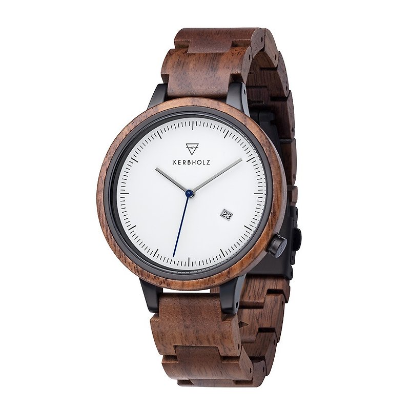 KERBHOLZ-Log Watch-Lamprecht-Walnut (42mm) - นาฬิกาผู้ชาย - ไม้ สีนำ้ตาล