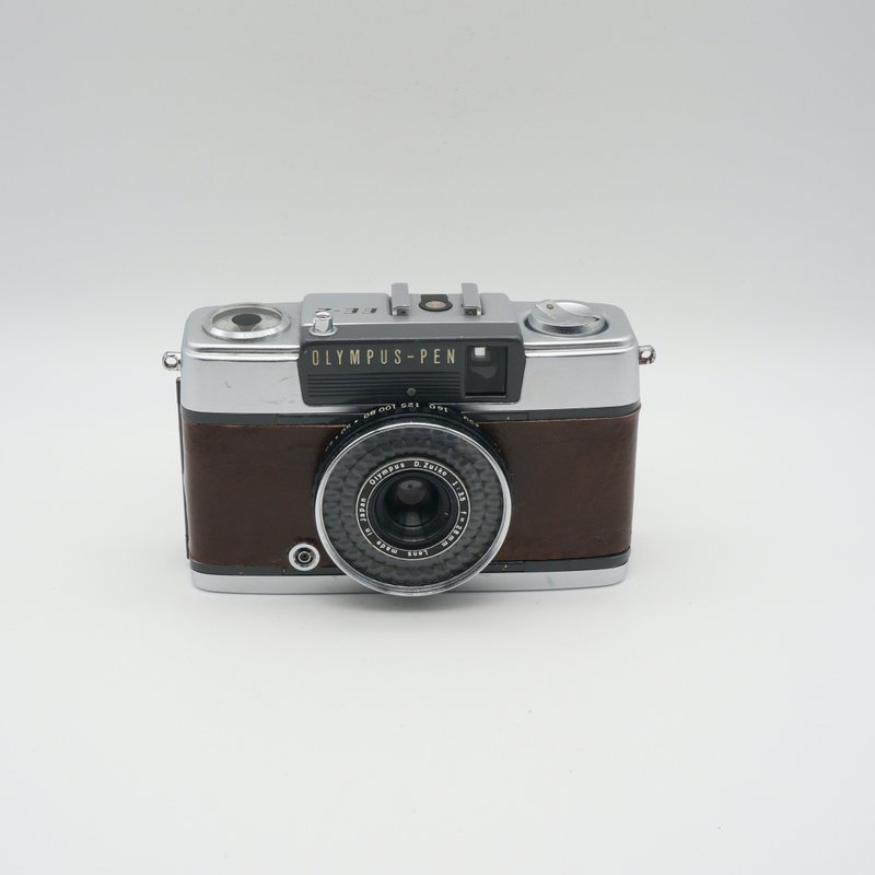 Olympus PEN EE-2  Half Size Film Camera with dark brown genuine leather - Cameras - Other Metals Brown