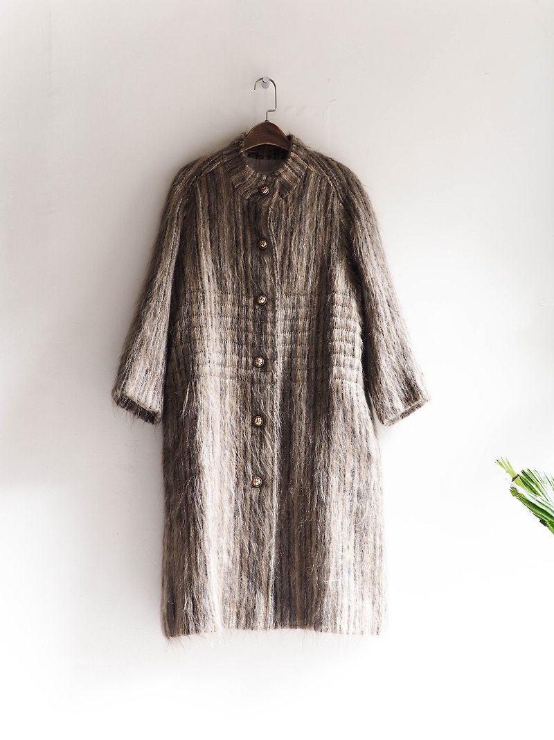River Hill - early autumn day dream when Moriyama antique wool sheep wool wool coat jacket vintage wool vintage overcoat oversize - Women's Casual & Functional Jackets - Wool Khaki