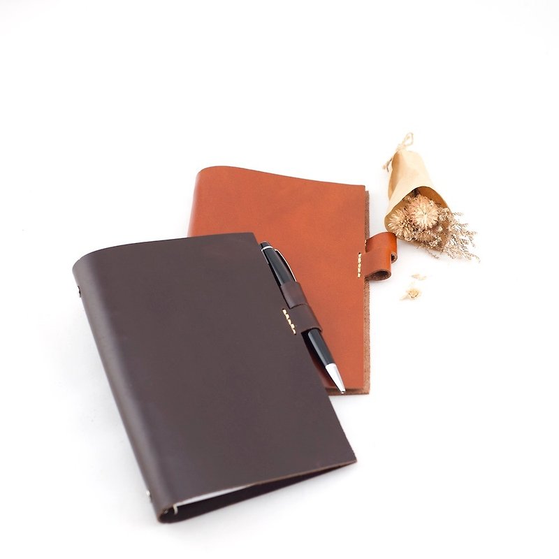 Be Two ∣ pen type A6 loose-leaf leather hand notebook notebook loose-leaf leather handbook - สมุดบันทึก/สมุดปฏิทิน - หนังแท้ หลากหลายสี