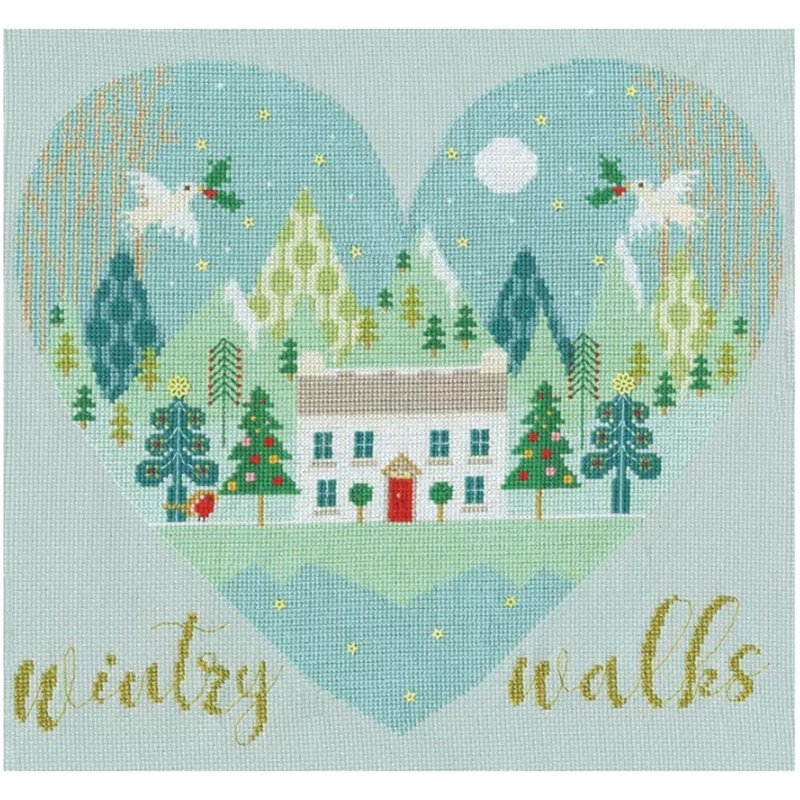 Bothy Threads 十字繡材料包 - 冬季小屋 - 編織/刺繡/羊毛氈/縫紉 - 其他材質 