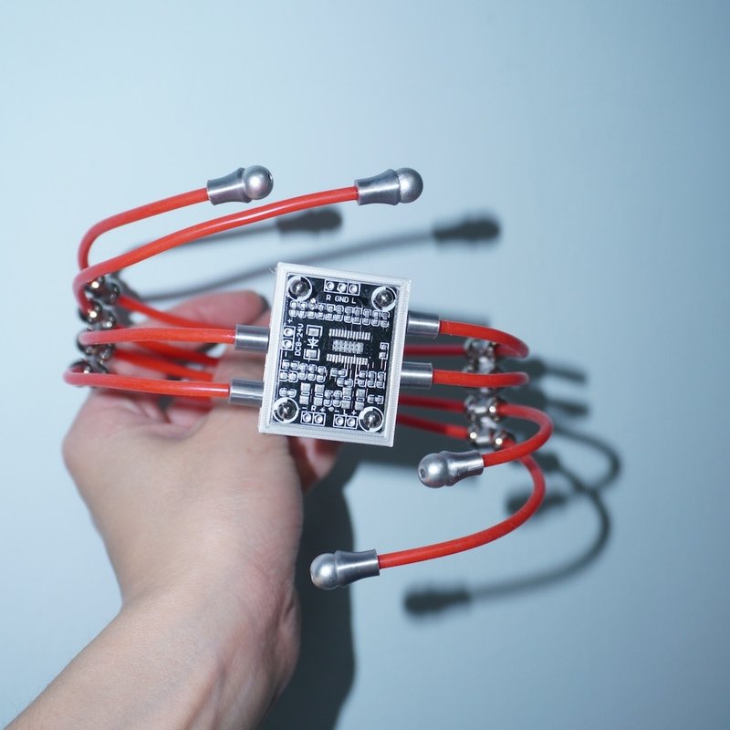 客製款 賽博朋克磁吸多層頸圈 可拆卸主主體任意造型 - 頸鏈 - 其他材質 紅色