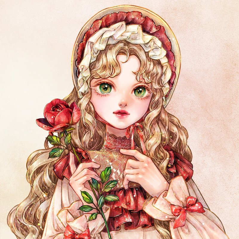 Apricot Rose Stickers (7color) - 貼紙 - 紙 