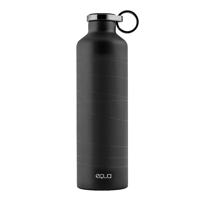 [Graduation Gift] EQUA Europe Minimalist Luxury Thermos Bottle-680ml-Time Track Black - กระบอกน้ำร้อน - วัสดุอื่นๆ สีดำ