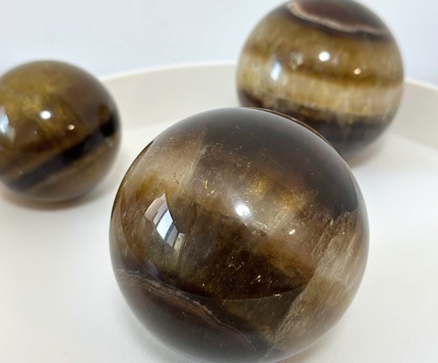 ☀️ 水晶✨天然石 ✨原石 置物☀️ 天然水晶原石置物】茶石玉/大・中・小オプション - ショップ