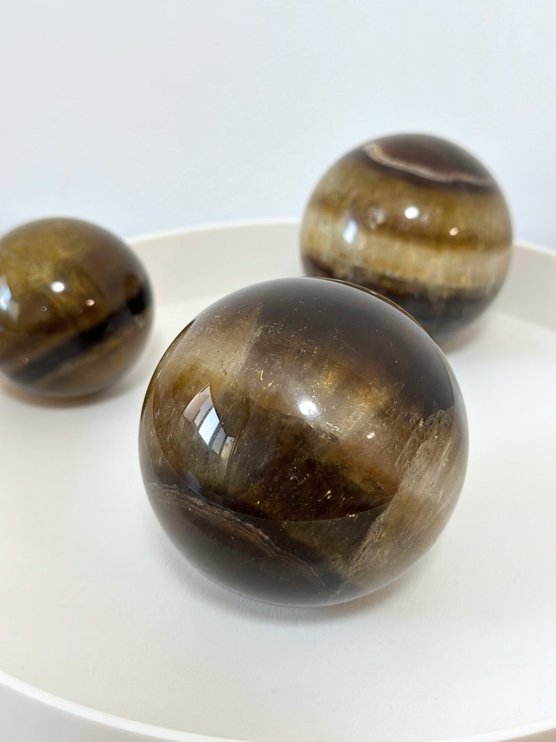 [Natural crystal ore ornaments] Brown Stone balls/large, medium and small optional - Items for Display - Crystal 