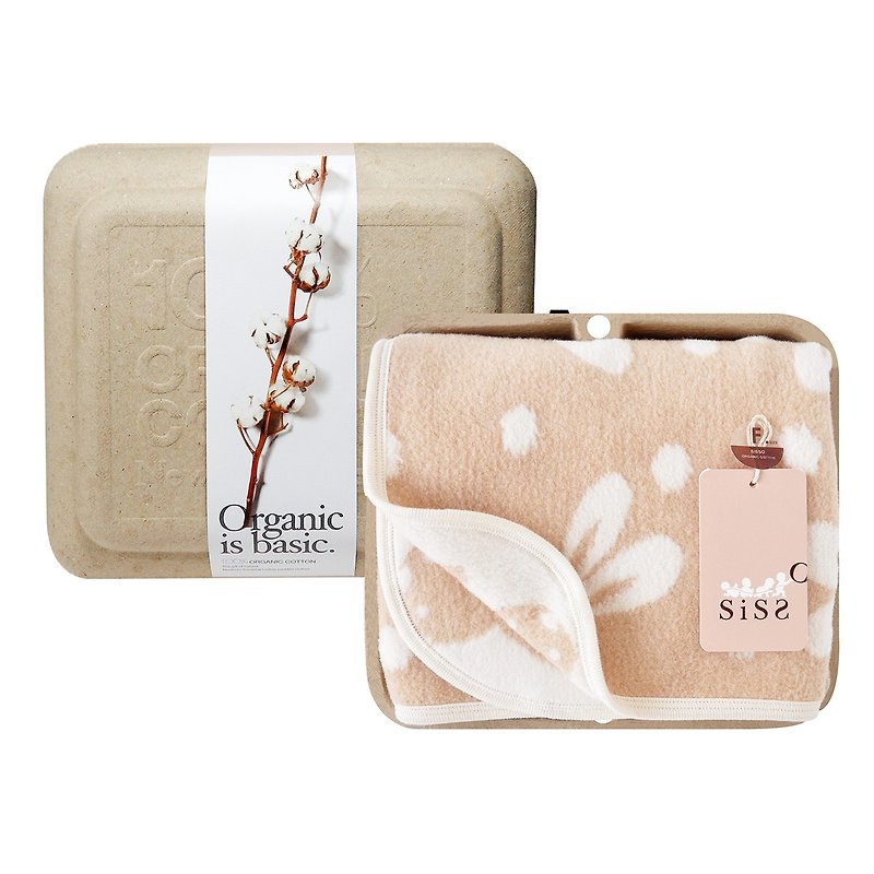 [SISSO organic cotton] Japanese organic cotton cloak and blanket dual-use gift box (rabbit) - ของขวัญวันครบรอบ - ผ้าฝ้าย/ผ้าลินิน สีนำ้ตาล