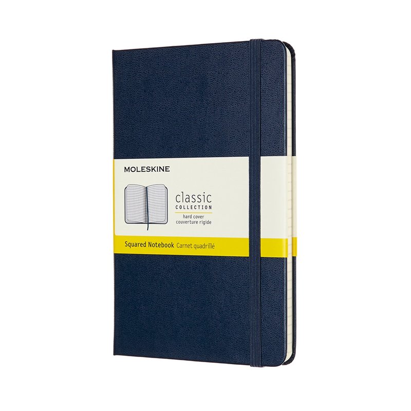 _勿上架_MOLESKINE 經典硬殼筆記本 - M 型 - 方格藍 - 燙金服務 - 筆記本/手帳 - 紙 藍色