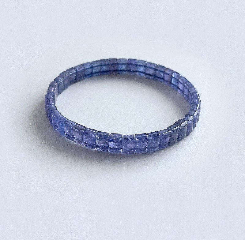 寶石系 天然礦石 坦桑石 手排 - 手鍊/手環 - 寶石 藍色