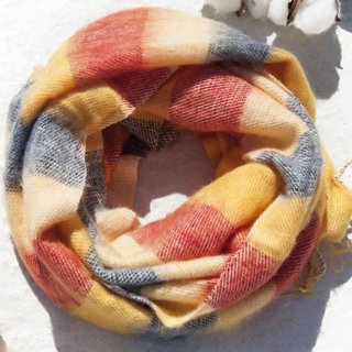 Birthday Gift Pure Wool Scarf / Hand Knitted Scarf / Knitted Scarf / Pure Wool Scarf-Mango Stripe