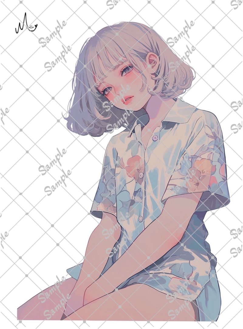 オリジナル人物ステッカー - 貼紙 - 紙 