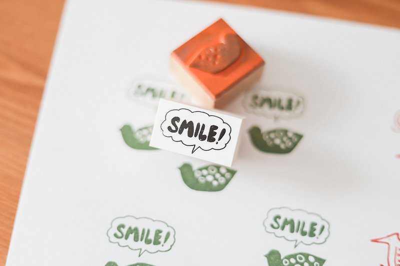 SMILE! /メッセージシリーズ - 印章/印台 - 木頭 