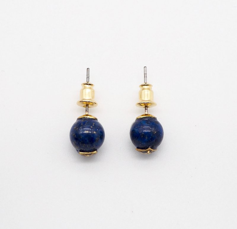 GD CLASSIC- lapis lazuli earrings. Stone semantics - Guardian - ต่างหู - เครื่องเพชรพลอย 