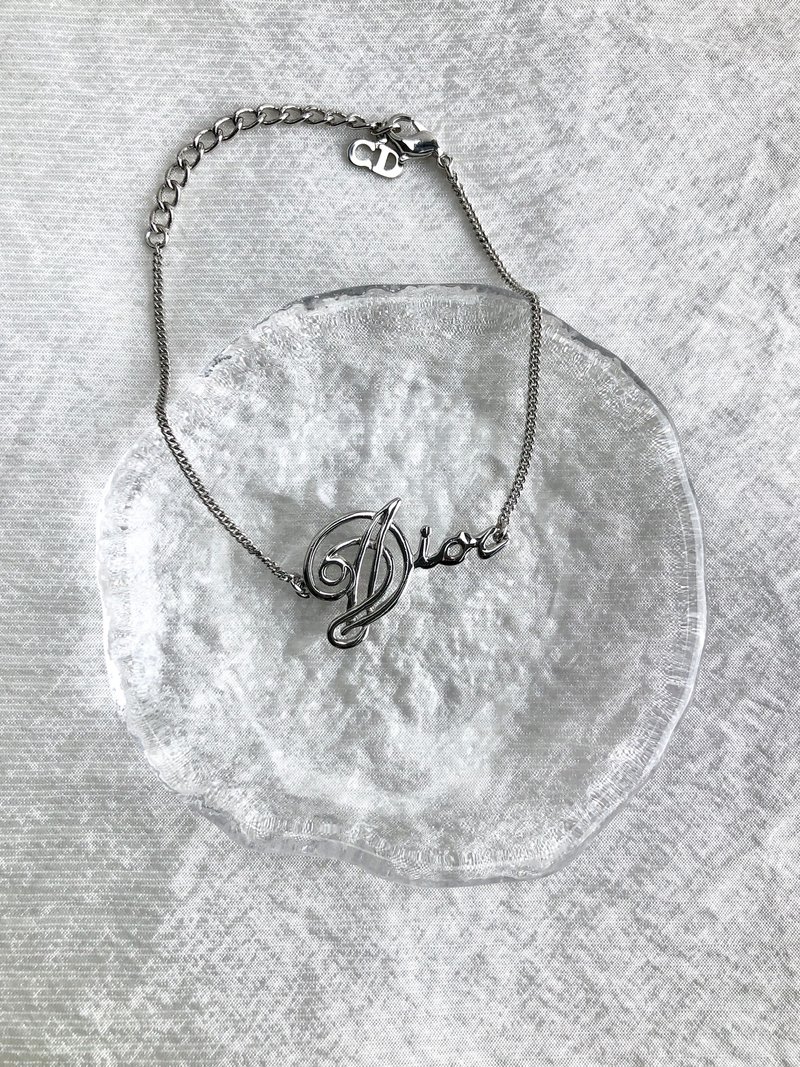 【 日本直送　名牌中古包 】Christian Dior クリスチャン ディオール ブレスレット シルバー ロゴ vintage ヴィンテージ  8fv4hs - 手鍊/手環 - 其他材質 銀色