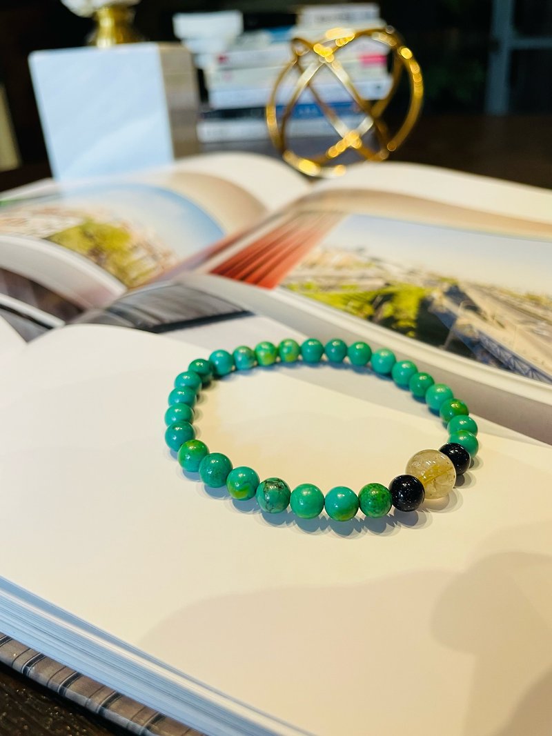 Suddenly (Bracelet Series) Turquoise 6mm--Lucky - Bracelets - Crystal Green