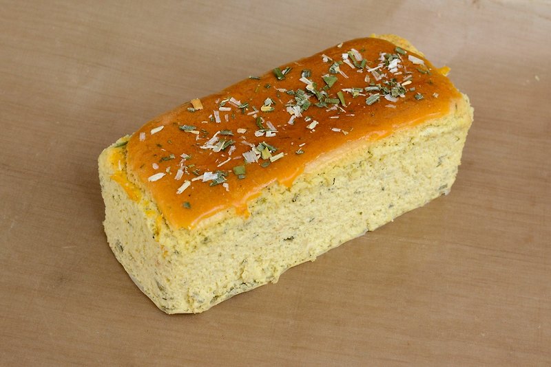 — 無 麩 質 — 無糖糙米蛋糕 - 三星蔥鹹乳酪 ( 彌月 ) - 蛋糕/甜點 - 新鮮食材 橘色