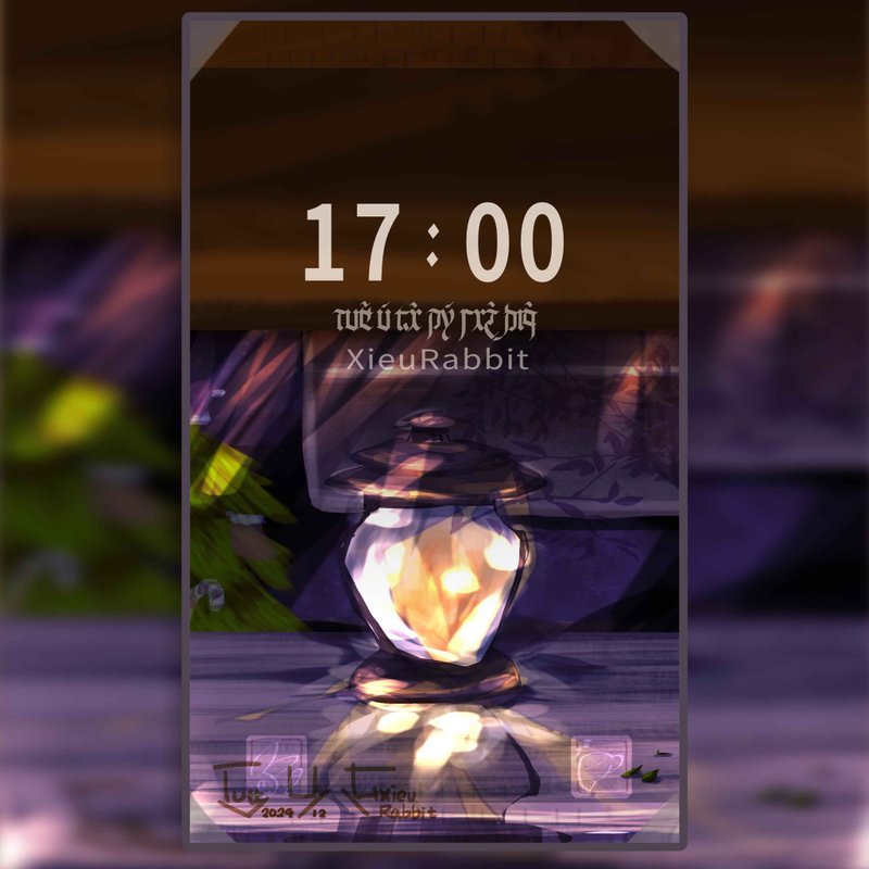 物品插畫-提燈亮光 白天與夜晚 個人化手機桌布【電子檔】 - 電腦手機桌布/貼圖/App 圖示 - 其他材質 