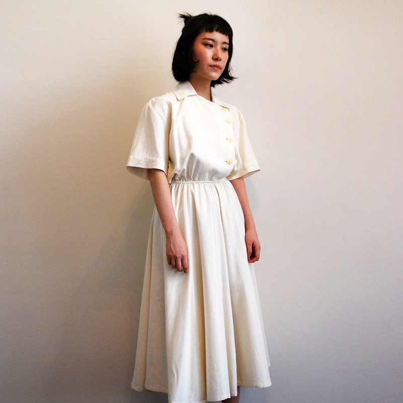 Ancient silk oblique buckle dress - One Piece Dresses - Other Materials 
