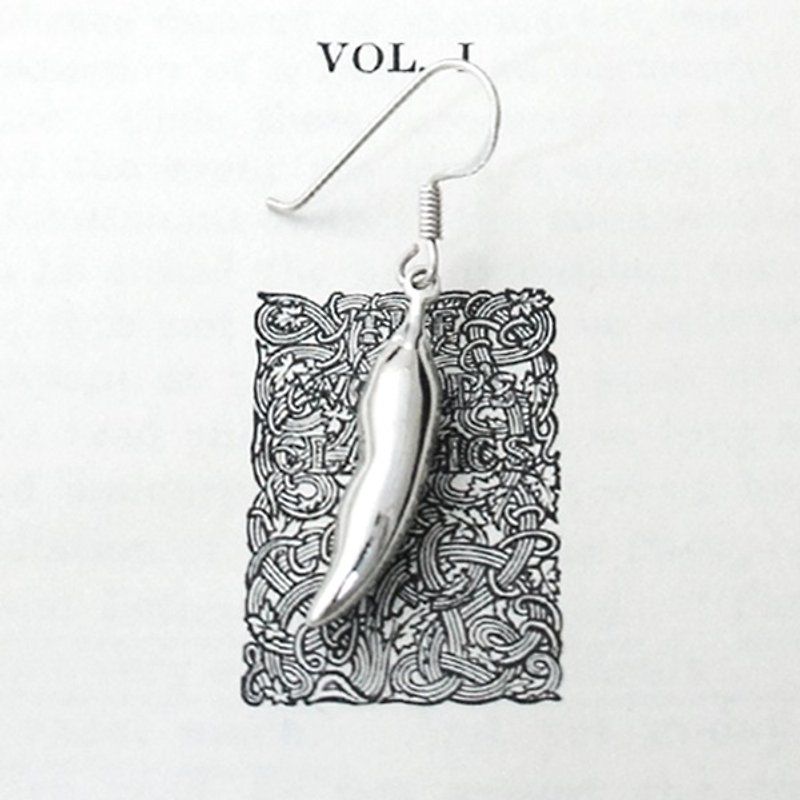 GT peppers sterling silver earrings (single) - ต่างหู - โลหะ 