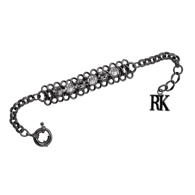 No. 1 bracelet  ~ White & Black Diamond colour - สร้อยข้อมือ - คริสตัล 