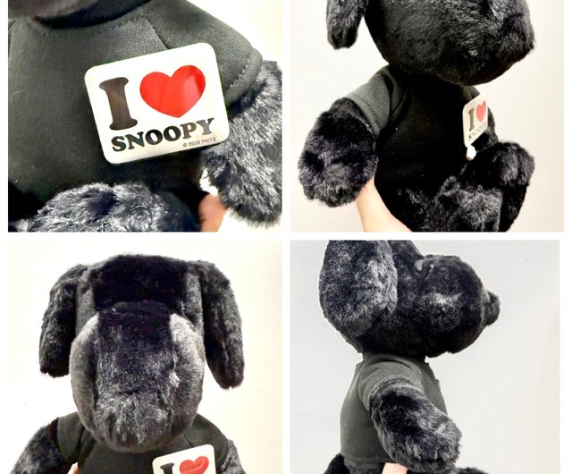 Pinkoi限定ブラックレアスヌーピー人形オールブラックスヌーピーT