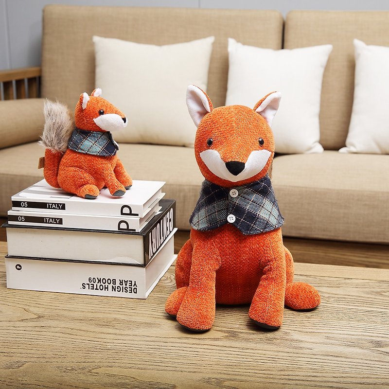 Jouetle red fox animal pet doorstop bookend cute fine home decoration - Items for Display - Polyester Red