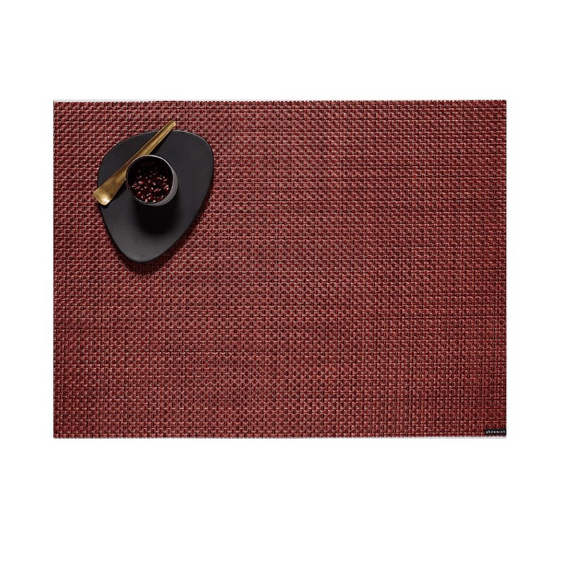 籃網編織Basketweave系列餐墊36×48 cm(桃李暗紫/Pomegranate) - 桌布/桌巾/餐墊 - 塑膠 紅色