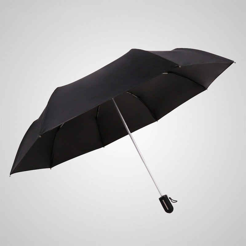 [ドイツのコボルド]アンチUVピンククイーンシリーズ-シリコーンハニカム-マッサージハンドル-日よけと日焼け止めの三つ折り傘-ミステリアスブラック - 傘・雨具 - その他の素材 ブラック