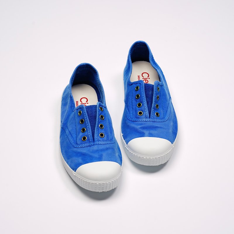 西班牙國民帆布鞋 CIENTA  70777 59 淺藍色 洗舊布料 大人 - 女款休閒鞋 - 棉．麻 藍色