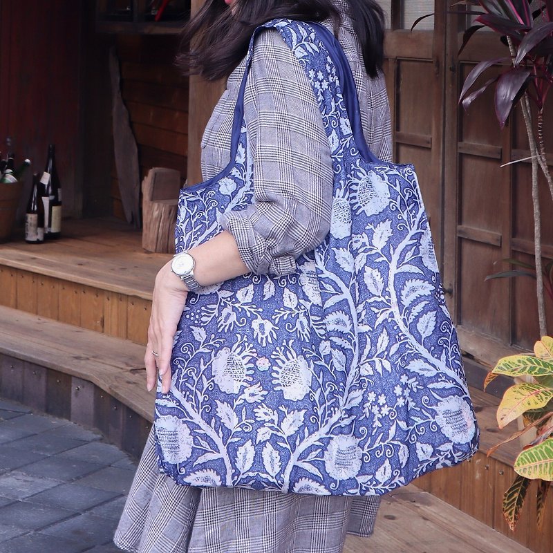 ENVIROSAX Australian Reusable Shopping Bag-Tokyo Blues - กระเป๋าแมสเซนเจอร์ - เส้นใยสังเคราะห์ หลากหลายสี