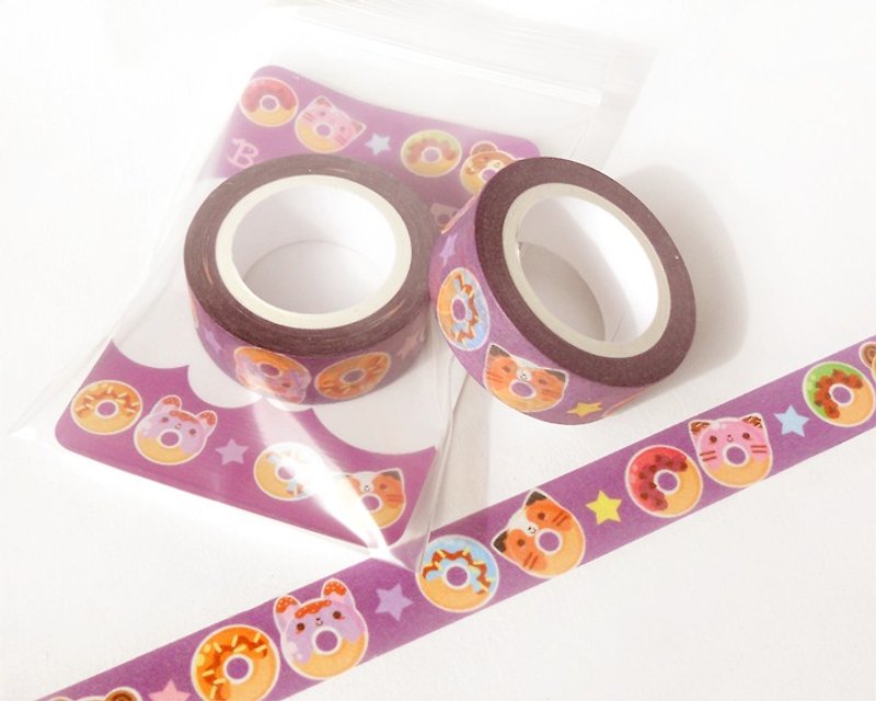 Donuts Washi Tape - Deco Tape - Planner Accessories - มาสกิ้งเทป - กระดาษ หลากหลายสี