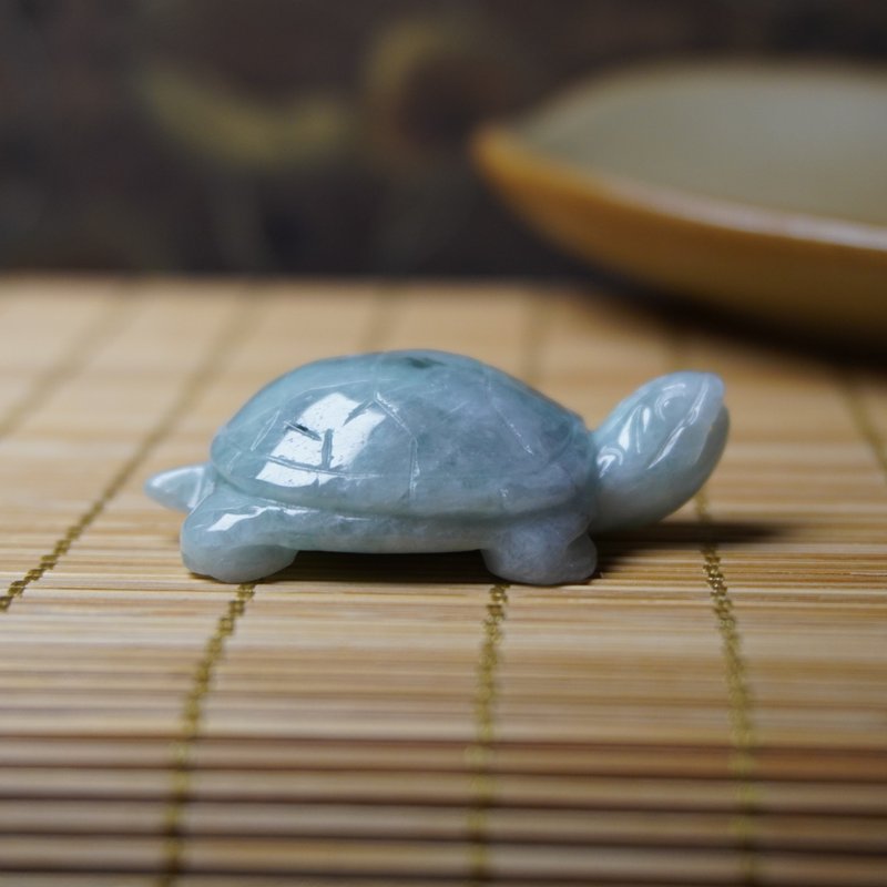 【吉祥‧長壽】翡翠烏龜 | 天然A貨翡翠 | 送禮 - 吊飾/掛飾 - 玉石 綠色