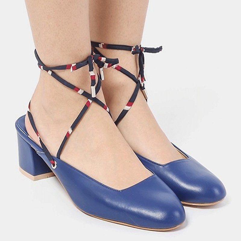 YT X ALIA Emma 2 Way Mules - รองเท้าลำลองผู้หญิง - วัสดุอื่นๆ สีน้ำเงิน
