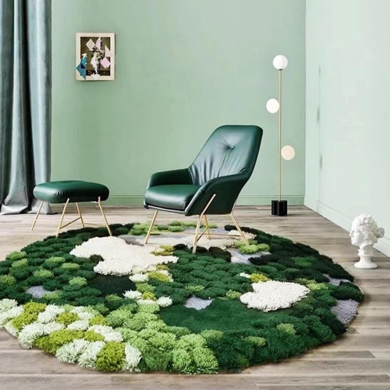 Handmade New Zealand wool Carpet,  Forest moss , Rugs for Living Room Bedroom - Rugs & Floor Mats - Wool 