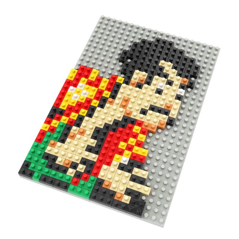 Archbrick 東洲齋寫樂三世大谷鬼次的奴江戶兵衛 Pixel Art微積木 - 擺飾/家飾品 - 塑膠 多色