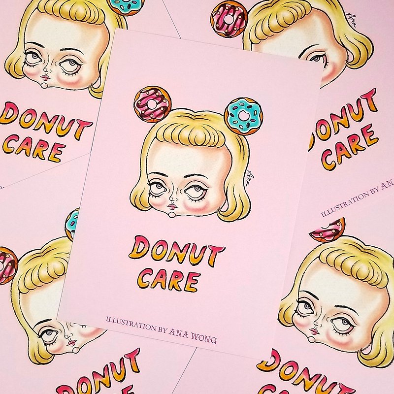 Donut care postcard - Cards & Postcards - Paper Multicolor