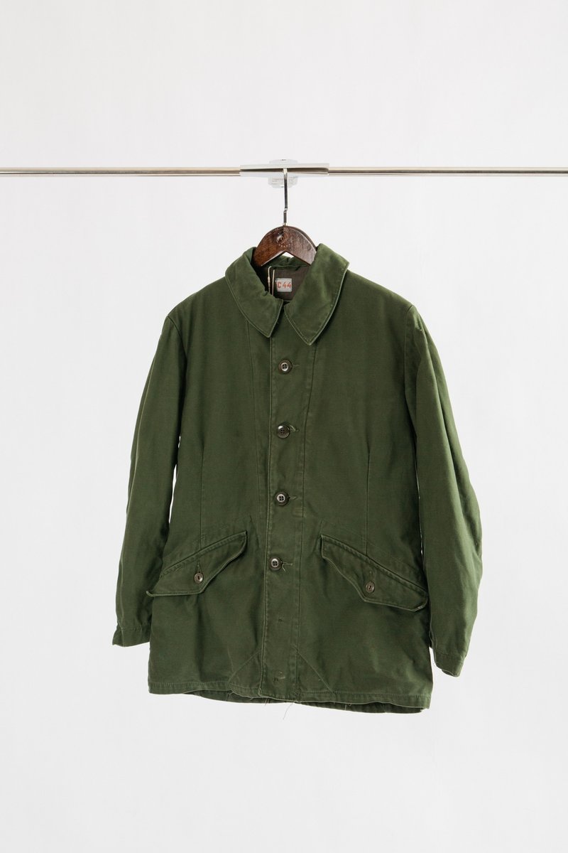 Swedish M59 Fieid jacket【初戀販賣所】E222 - 男夾克/外套 - 棉．麻 綠色