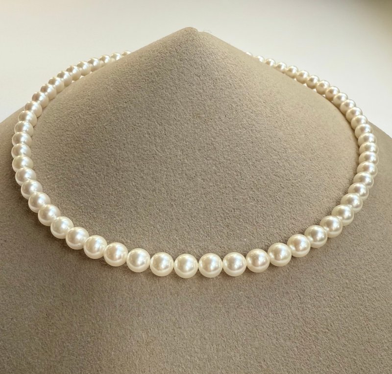 送料無料Akoya pearl necklace  sea pearl - 項鍊 - 珍珠 白色